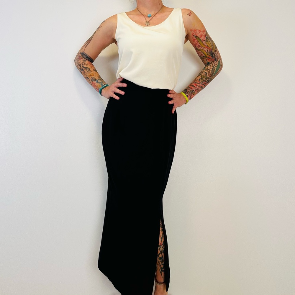 Lord&Taylor Skirt Maxi Front Slit Column
